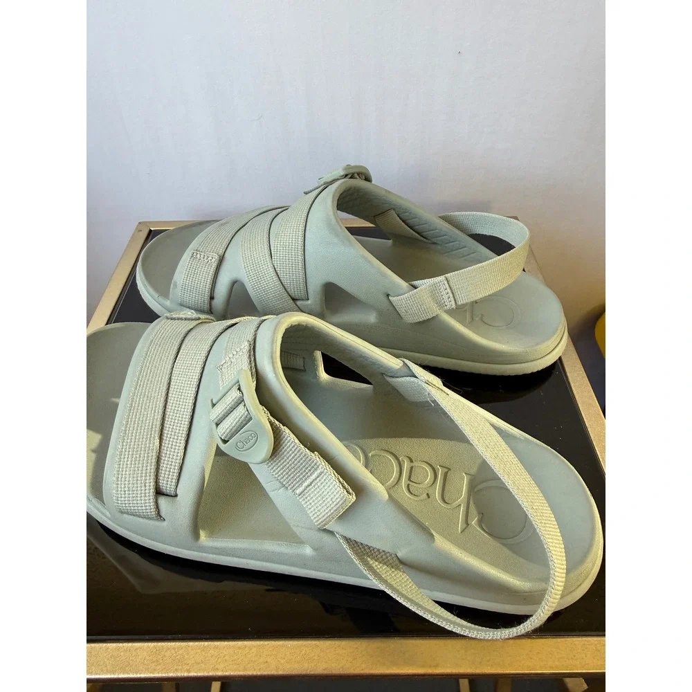 Chaco Chillos Sport Sandals Sage Green Mens 9 Womens 11 Adjustable Strap EVA‎